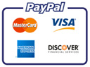 Pay with PayPal, Visa, MasterCard, or Discover